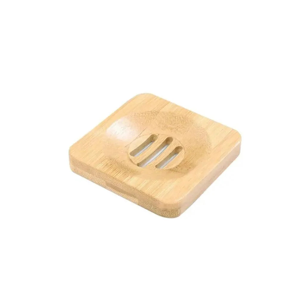 Wooden Natural Bamboo Soap Dishes Tray Holder Storage Soap Rack Plate Box Container Portable Bathroom Soap Dish Storage Box Bathroom Wooden Soap Case Holder Home Hand Craft Natural Wood Dish Holder for Soap Sponge