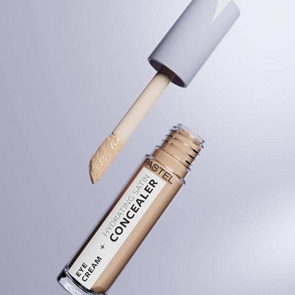 Pastel Makeup Eye Cream Concealer: 2-in-1 Hydrating Satin Concealer & Brightening Eye Cream for Dark Circles