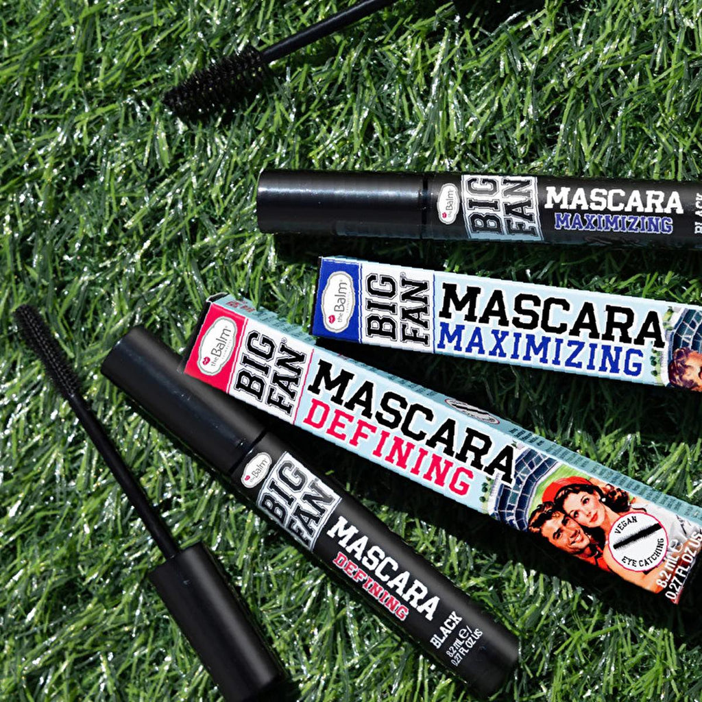 theBalm Big Fan Defining Mascara: Xtra-Lush Brush for Volumizing & Long-Lasting Eyelash Enhancement – Achieve Dramatic, Thick Lashes All Day.
